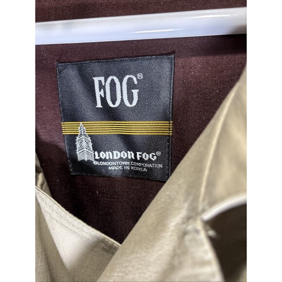 London Fog Trench Coat 46L London Town Co Flannel Liner Double Breasted Belted - Picture 2 of 16